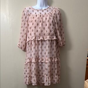 Wonder Nation Pink Ruffled Sundress with Bishop Sleeves